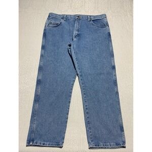 Vintage Wrangler Blues Mens 42x30 Medium Wash Straight Leg Denim Jeans WB001VI